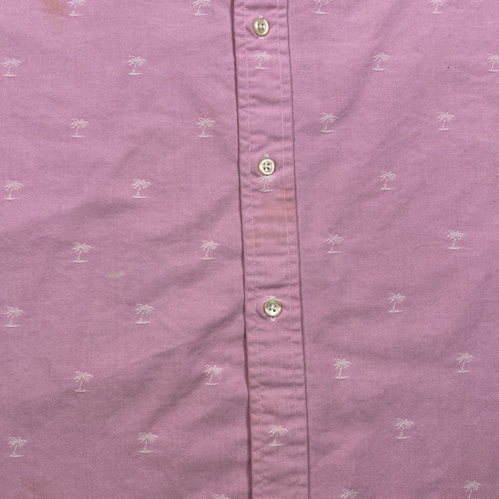 Ralph Lauren Shirt Mens 2XL Pink Short Sleeve Button Down AOP Palm Trees Oxford - Picture 5 of 13